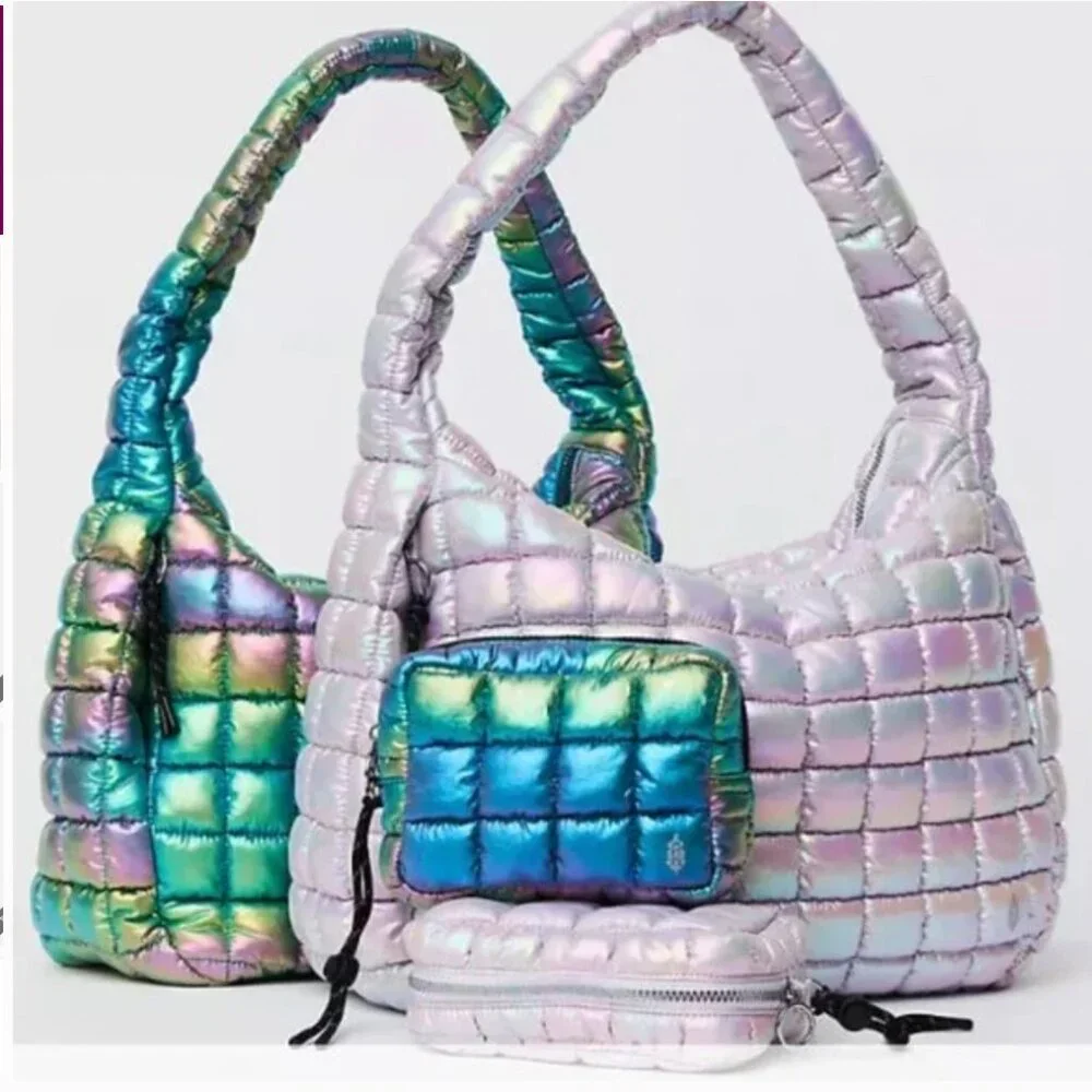 Free People Limited Edition Irridescent Quilted Carryall Mini Case in Nebula